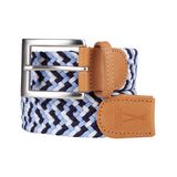 Leather goods - Light blue white braided belt - VERTICAL L ACCESSOIRE