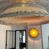 Office design and planning - HELOISE lamp in linen and hemp rope delivered with electric mount - ADELE VAHN