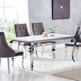 Tables Salle à Manger - TABLES REPAS BAROQUE - MARBRE BLANC - EURODESIGN FRANCE