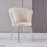 Chaises pour collectivités - CHAISE NYMPHEA EN VELOURS CHROME - EURODESIGN FRANCE