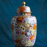 Floral decoration - Enamelled vase - Floral abundance - TRESORIENT