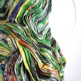 Vases - Vase recycled paper Collection ARVOR unique piece - Green - HELENE SIELLEZ