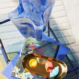 Vases - Nougat Blue Bucket Vase - STORIES OF ITALY