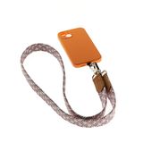 Petite maroquinerie - Lanière de téléphone tressée blanc rose gris clair - VERTICAL L ACCESSOIRE