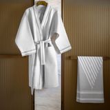 Bathrobes - Bath Club Cotton Bathrobe - LE JACQUARD FRANCAIS