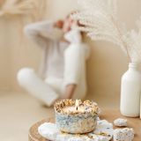 Bougies - Bougie en cire de soja aux pétales de bleuet et de souci 250 g - AURAE