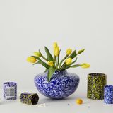 Vases - Macchia su Macchia Blue & Ivory Olla Vase - STORIES OF ITALY