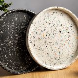 Trays - Circular Tray (White Terrazzo) - ESPATIO