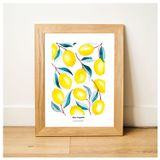 Stationery - 30 x 40 cm poster - Lemons - BLEU COQUILLE