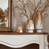 Vases - Seleni gold and white vases - Lou de Castellane - LOU DE CASTELLANE
