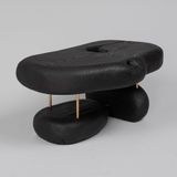 Coffee tables - Original Contemporary Design, Burnt Oak with Brass, Unique Side Table, Logniture - LOGNITURE