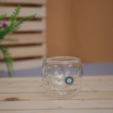 Verres - Evil Eye Double Wall Glass Mini Shot Glasses - SOKA DESIGN STUDIO TABLEWARE
