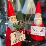 Other Christmas decorations - fence stool santa Kanu, red, iron - EXNER