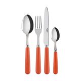 Ménagères - Set de 4 couverts de table - Pop unis, Orange - SABRE PARIS