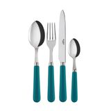 Ménagères - Set de 4 couverts de table - Pop unis, Turquoise - SABRE PARIS