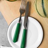 Ménagères - Set de 4 couverts de table - Pop unis, Vert - SABRE PARIS