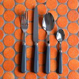 Ménagères - Set de 4 couverts de table - Pop unis, Anthracite - SABRE PARIS