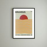 Cadres - Décoration murale. Bauhaus Red Sun & Zebra Green - ABLO BLOMMAERT