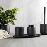 Objets design - Ensemble de salle de bain écologique moderne (quatre pièces, gris foncé), - ESPATIO