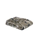 Comforters and pillows - Grey Shabby - Faux fur blanket - DECKENKUNST MANUFAKTUR GERMANY