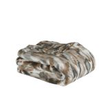 Comforters and pillows - Shabby beige - Faux fur blanket - DECKENKUNST MANUFAKTUR GERMANY
