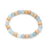 Jewelry - Natural stone and wood elastic bracelet - COCOONME