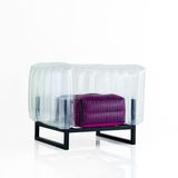 Lawn armchairs - YOMI| LIMITED EDITION\” OPEN BAR PINK\” Transparent Backrest - Armchair - MW DESIGNER FURNITURE
