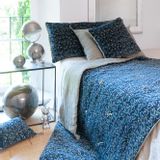 Homewear textile - ART DECO Plaid 140x220 cm INDIGO - EN FIL D'INDIENNE...