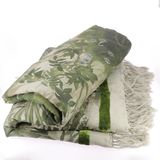 Bed linens - COCHIN Ananbô printed linen blanket 140x250 cm AVOCADO - EN FIL D'INDIENNE...