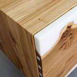 Decorative objects - TV stand and white epoxy resin - FRENCH EPOXY