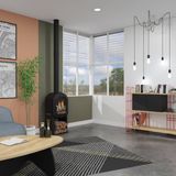 Shelves - CONSOLE WIRE 3 ETAGERES 1 RANGEMENT - BURONOMIC HOME