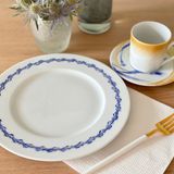 Tea and coffee accessories - Bicolor gold & gosu blue cake plate - YUKO KIKUCHI