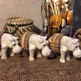 Decorative objects - Congo White Hippopotamus Candle - EL PELICANO