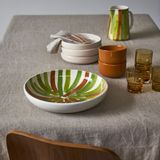 Carafes - Pichet Multico Rayé Green H 17Cm, Ø 12Cm - HOMATA
