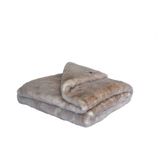 Couettes et oreillers - Eisbaer beige - Plaid en fausse fourrure - DECKENKUNST MANUFAKTUR GERMANY