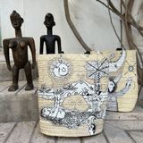 Shopping baskets - Basket by MERIEM BOUDERBALA - LA FIBRE ARTISANALE