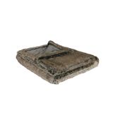 Comforters and pillows - Wolf Grey Premium - Faux fur blanket - DECKENKUNST MANUFAKTUR GERMANY