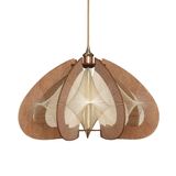 Design objects - Pending lamp TULPE dark wood - VASSARA LAMPS