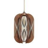 Objets design - Suspension SMILGA L bois foncé - VASSARA LAMPS