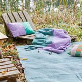 Couettes et oreillers - Coussin MATCH violet et vert intérieur | extérieur plastique recyclé - LIV INTERIOR