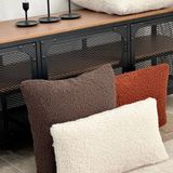 Fabric cushions - " Les Petits Moutons”: Your cocoon of comfort in curly wool - ATELIER COSTÀ