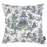 Coussins textile - Housse de coussin tissée Le Chinois à la brouette baldaquin - ART DE LYS