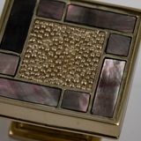 Decorative objects - Square button in natural mother-of-pearl and recycled brass - WILD BY MOSAIC