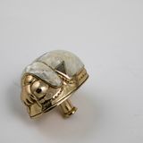 Decorative objects - Mother of Pearl and Recycled Brass Scarab Button - WILD BY MOSAIC