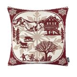 Coussins textile - Housse de coussin tissée Hiver chalet - ART DE LYS