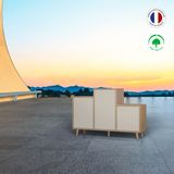 Buffets - Meuble de rangement GRAND PODIUM 3 portes Porcelaine - YZON