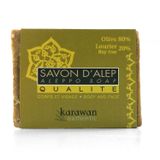 Cadeaux - SAVON D'ALEP QUALITÉ - HUILE D'OLIVE 80% ET DE LAURIER 20% - EN BANDEAU - 200G - KARAWAN AUTHENTIC