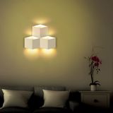Wall lamps - Square Cube Effect Light for Modern Wall 3D LED Wall Light White - OUI SMART