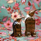Decorative objects - Penguin figure in natural mother-of-pearl and recycled brass - WILD BY MOSAIC