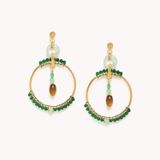 Jewelry - Gipsy post earrings - Agata Verde - NATURE BIJOUX